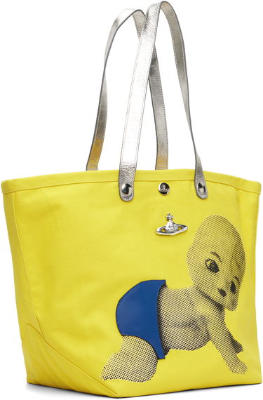 Голяма пазарска чанта Vivienne Westwood Vivienne Westwood Baby Printed Canvas Small Shopper Tote Жълто | 4205007NU-W015D-, 1