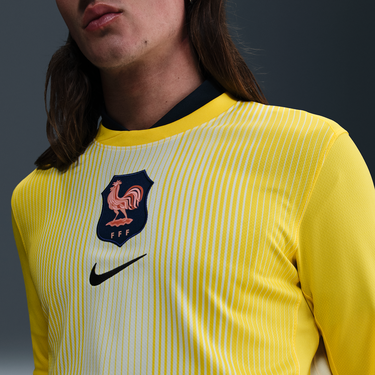 Фланелка Nike FFF 2025/26 Stadium Dri-FIT Replica Men's Long Sleeve Goalkeeper Soccer Jersey Жълто | HM9802-718, 3