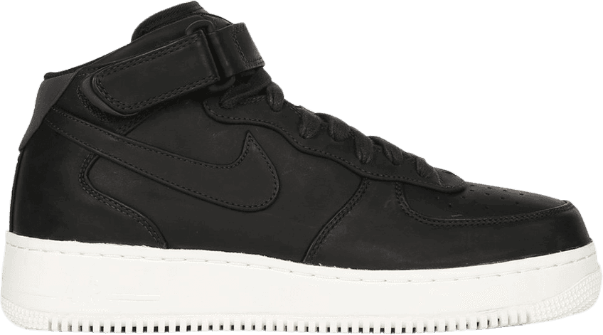 Кецове и обувки Nike Air Force 1 Mid Black Sail (Lab) Черно | 905619-001, 0
