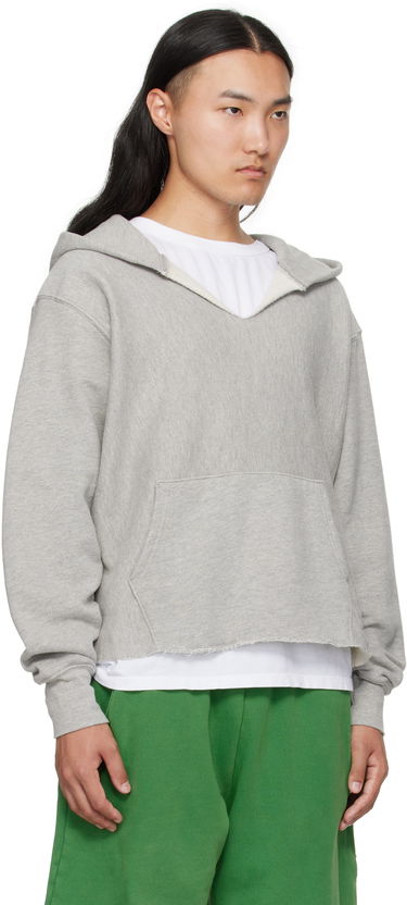 Суитчър LES TIEN Heavyweight Cropped Hoodie Кафяво | CF-1091, 4