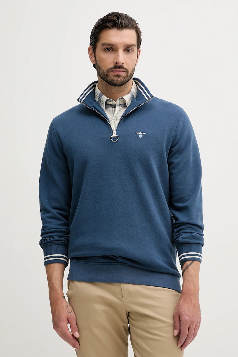 Суитчър Barbour Barbour Rosford Half Zip Sweatshirt Синьо | MOL0701