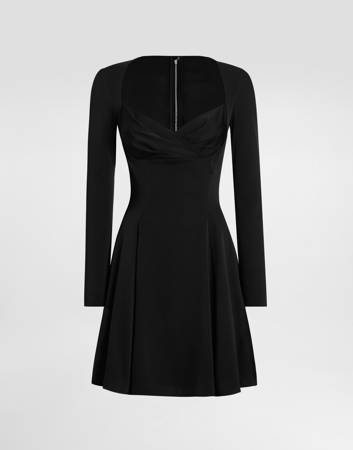 Pокля Dolce & Gabbana Dolce & Gabbana Godet Cady Fit-and-Flare Dress Черно | F6TYLTFUABFN0000, 0