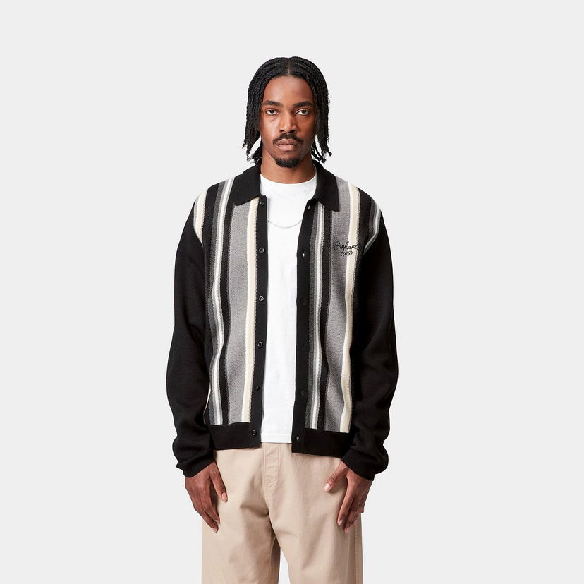 Пуловер Carhartt WIP Carhartt WIP Bainter Stripe Cardigan Черно | I035397_9