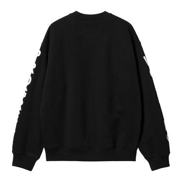 Суитчър Carhartt WIP Black Printed Crewneck Sweatshirt Черно | I033939_9, 4