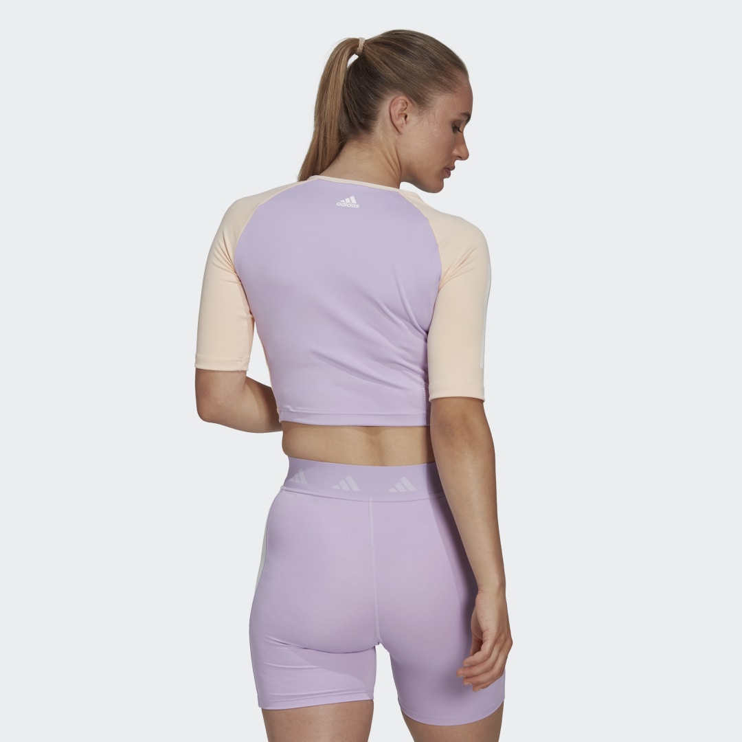 Съкратен топ adidas Originals Hyperglam Training Crop Розово | HZ6964, 1