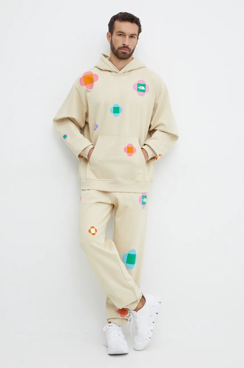 Спортни панталони The North Face Yinka Ilori x Floral Print Sweatpants Бежово | NF0A8AQ23X41, 1