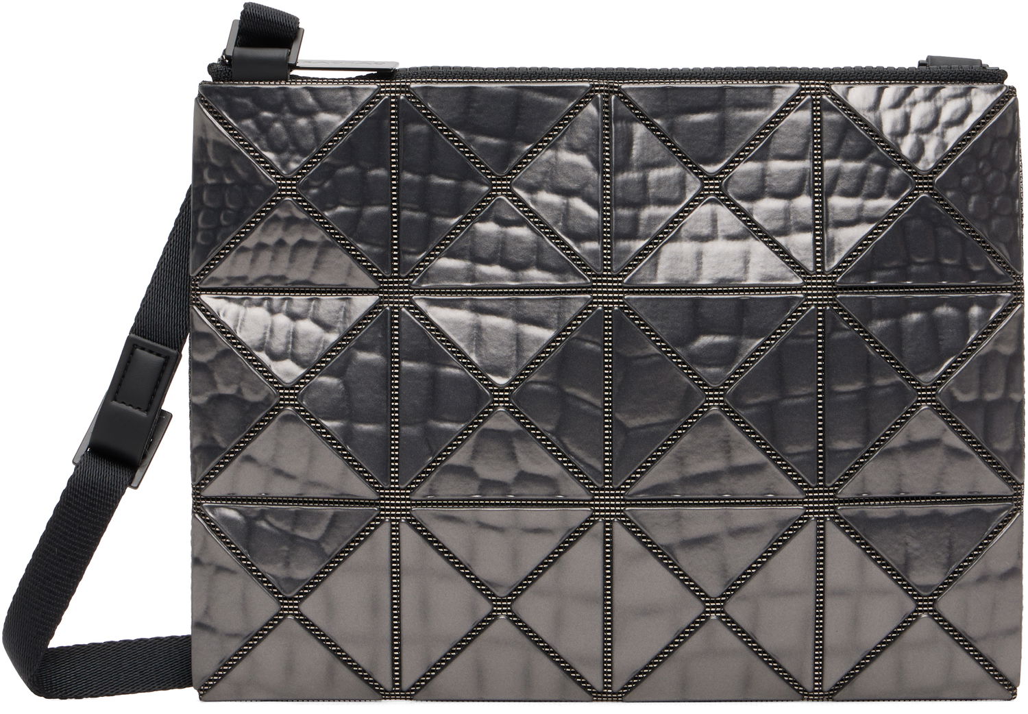Чанта през рамо BAO BAO ISSEY MIYAKE Issey Miyake Meta Kaiju Geometric Panelled Crossbody Bag Металик | BB58AG831, 0