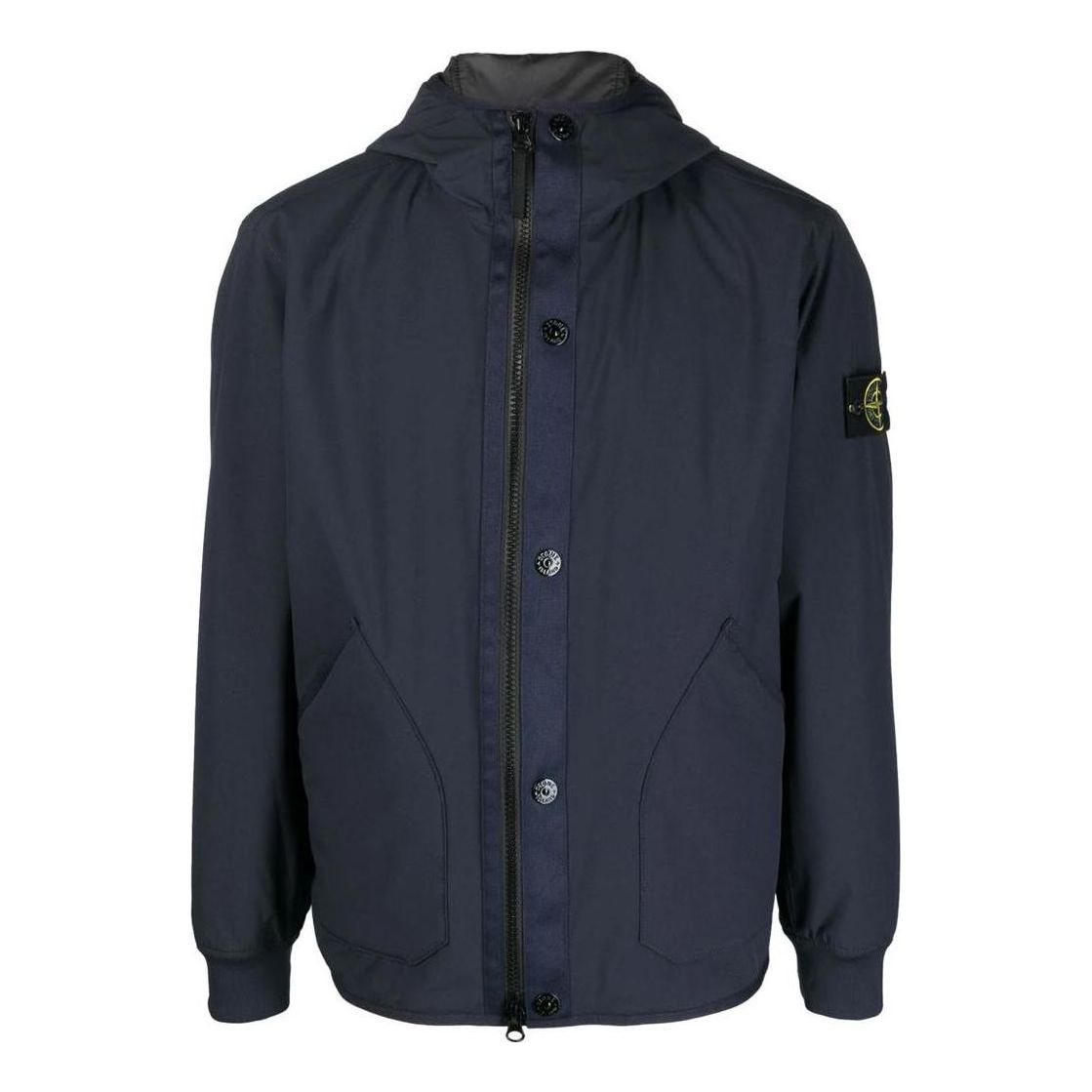 Ветровка Stone Island Stone Island Logo-Appliquéd Hooded Jacket Синьо | 791541027-V0020, 0