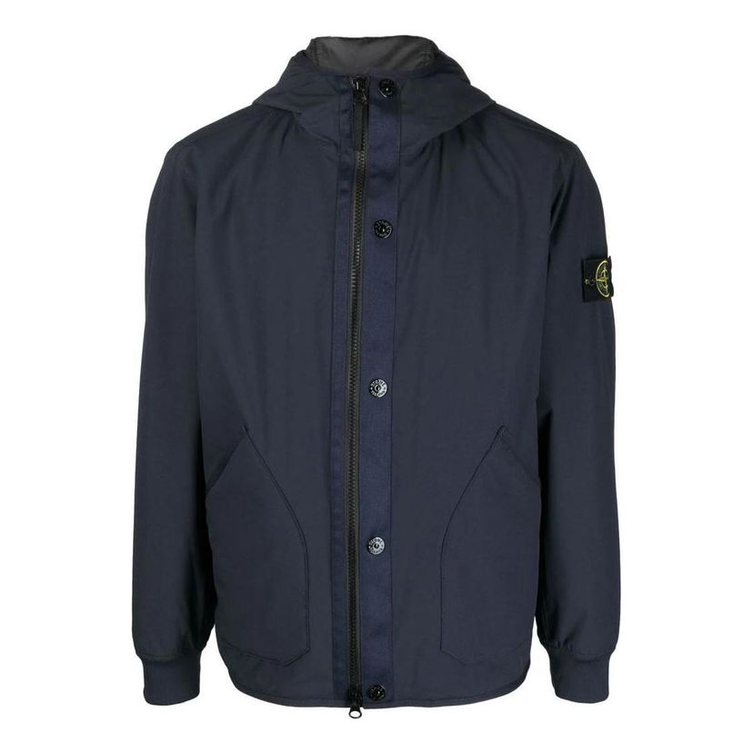 Ветровка Stone Island Stone Island Logo-Appliquéd Hooded Jacket Синьо | 791541027-V0020