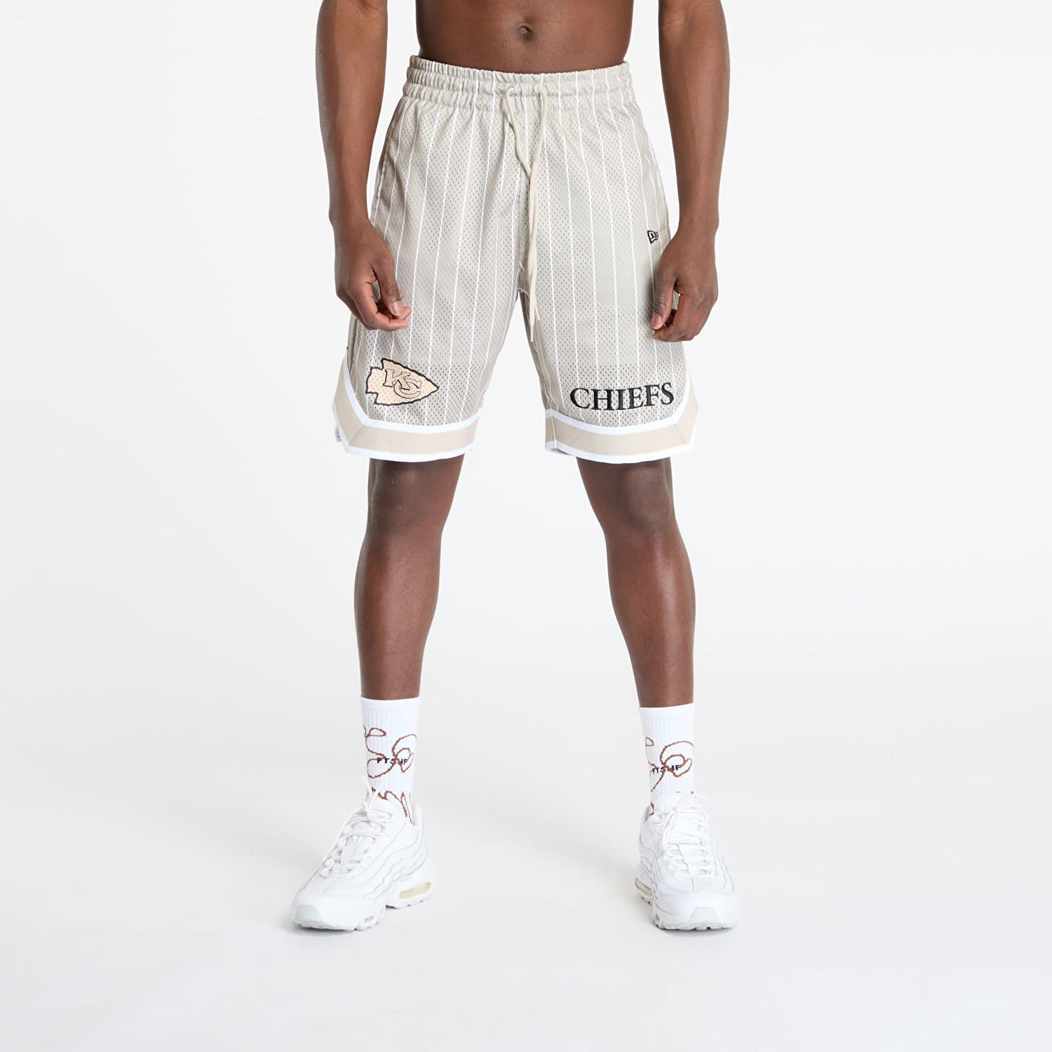 Къси панталони New Era New Era Kansas City Chiefs NFL Pinstripe Shorts Бежово | 60667933, 0