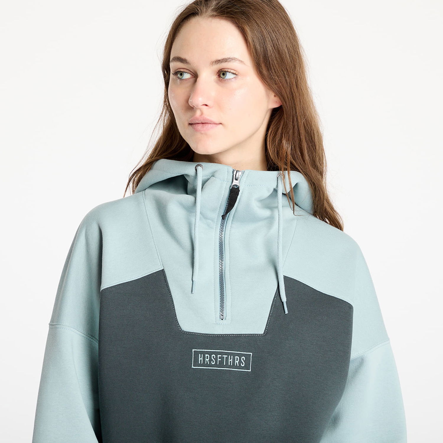 Суитчър Horsefeathers Horsefeathers Willow Cropped Hoodie Тюркоазено | SW929B, 1