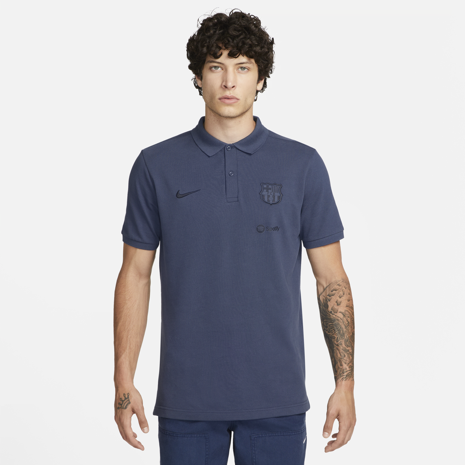 Поло тениска Nike F.C.Barcelon Third Football Polo Shirt Тъмно синьо | DX8782-437, 0
