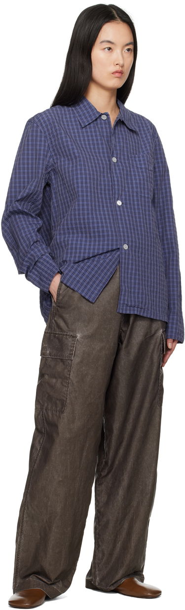 Риза OUR LEGACY Our Legacy Box Check Shirt Лилаво | M2252BK, 3