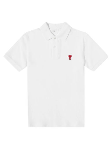 Поло тениска AMI Small A Heart Polo Tee Бяло | BFUPL001-760-100