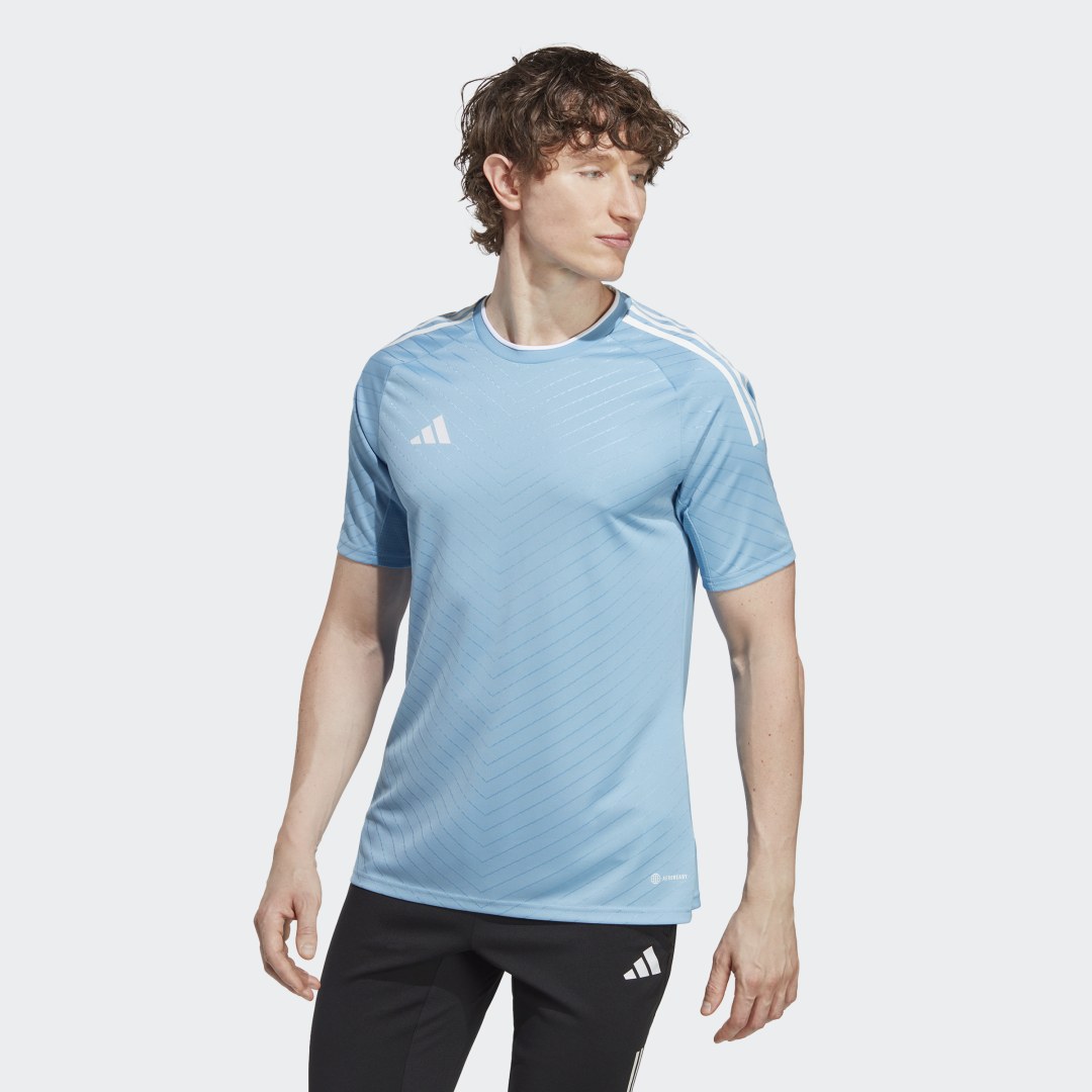 Фланелка adidas Performance Men's Short Sleeve Training Jersey Синьо | IC1237, 0