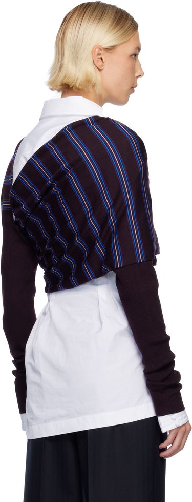 Пуловер Dries Van Noten Dries Van Noten Striped Draped Merino Wool Bolero Многоцветен | 252-011207-2700, 2