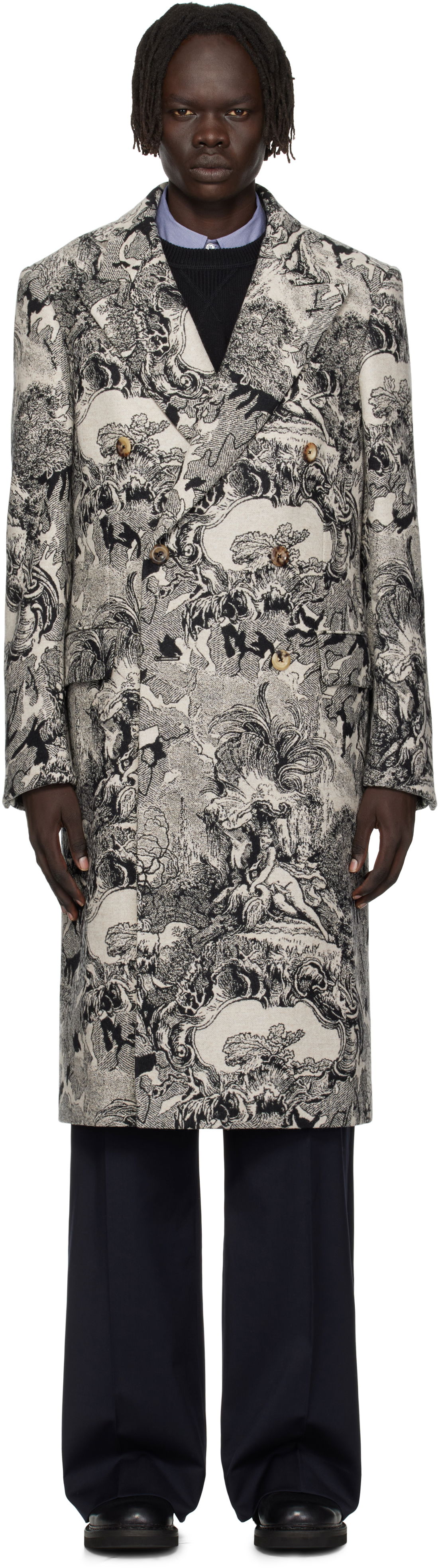 Палта Vivienne Westwood Vivienne Westwood Classic Double-Breasted Toile Print Coat Бежово | 2201000H-W017B-, 0