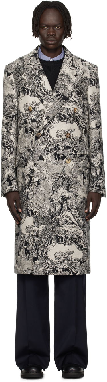 Палта Vivienne Westwood Vivienne Westwood Classic Double-Breasted Toile Print Coat Бежово | 2201000H-W017B-, 0