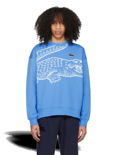 Суитчър Lacoste Printed Sweatshirt Синьо | SH8248