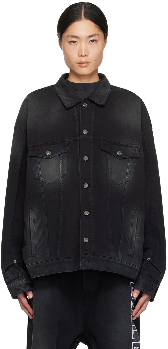 Яке Balenciaga Deconstructed Denim Jacket Черно | 767943-TNW11-1672, 0