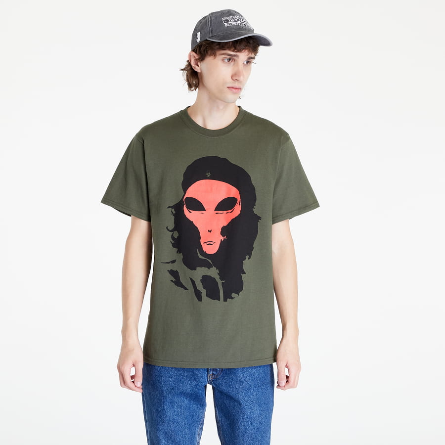 Тениска Pleasures Alien T-Shirt Зелено | P22W057 OLIVE, 0