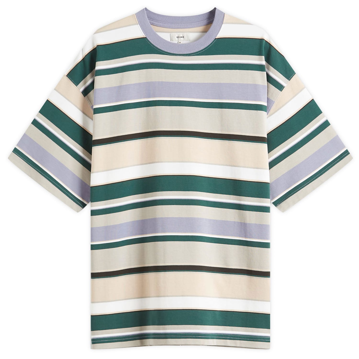 Тениска BEAMS BEAMS Multi Stripe T-Shirt, Size Large Многоцветен | 1104-1340-803-10, 1
