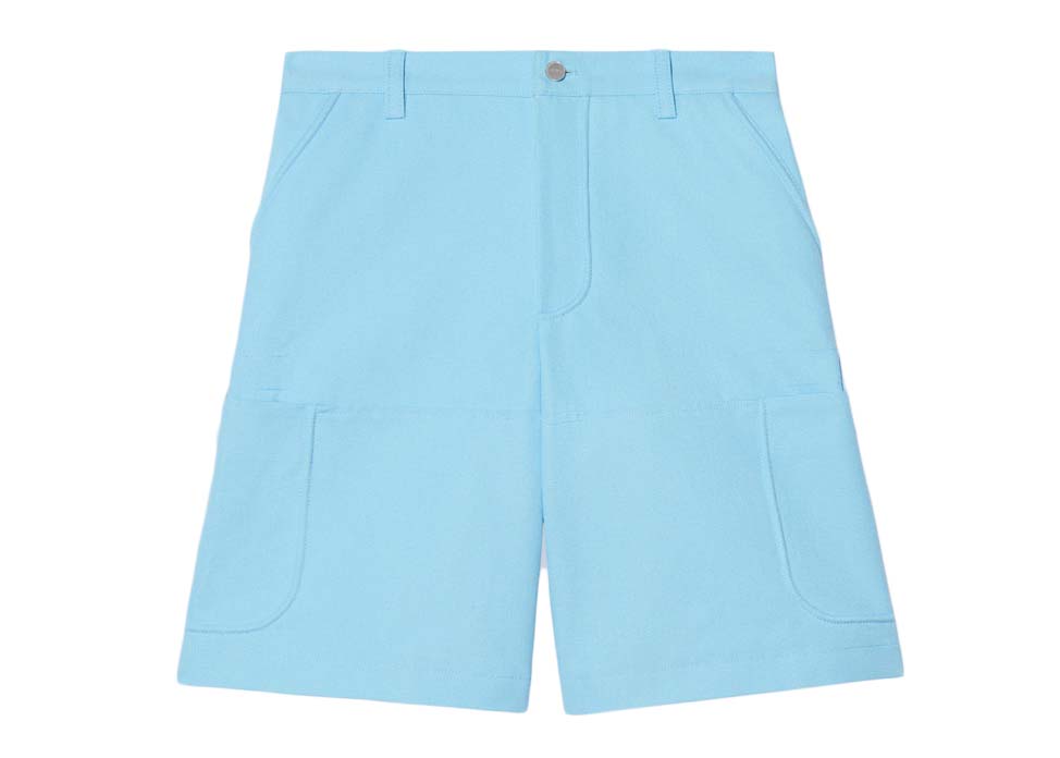 Къси панталони Jacquemus Le Giardino Workwear Bermuda Shorts Light Blue Тюркоазено | 225PA010-1047 320, 0