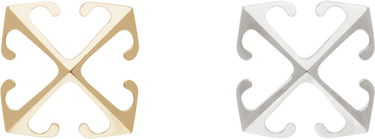 Значка Off-White Off-White Bicolor Mini Arrow Earrings Жълто | OWOD29MS25MET0017672, 0