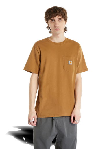 Тениска Carhartt WIP Short Sleeve Pocket T-Shirt UNISEX Jasper Кафяво | I030434.0W0XX