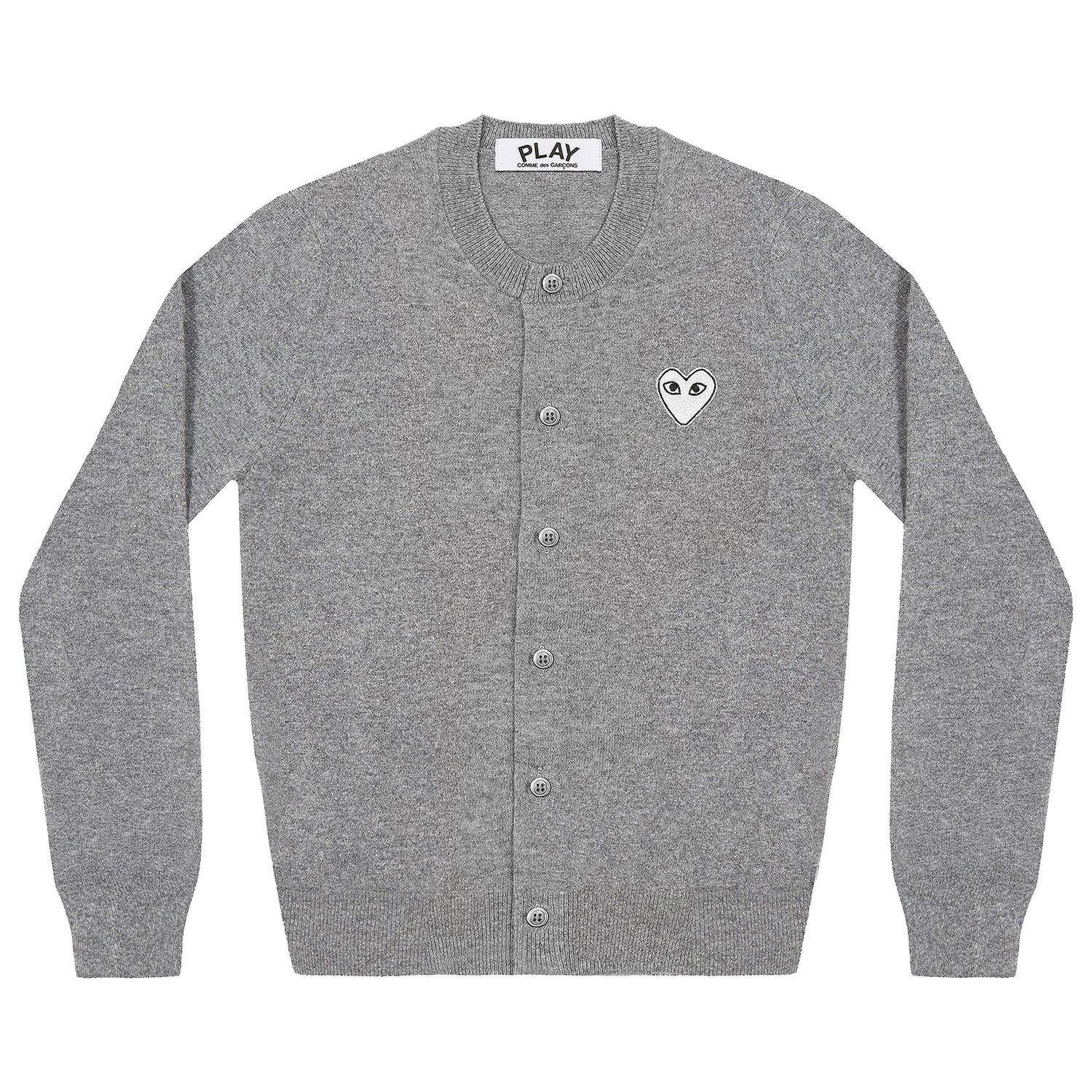 Пуловер Comme des Garçons PLAY Heart Cardigan Сиво | AZ N065 051 1, 1
