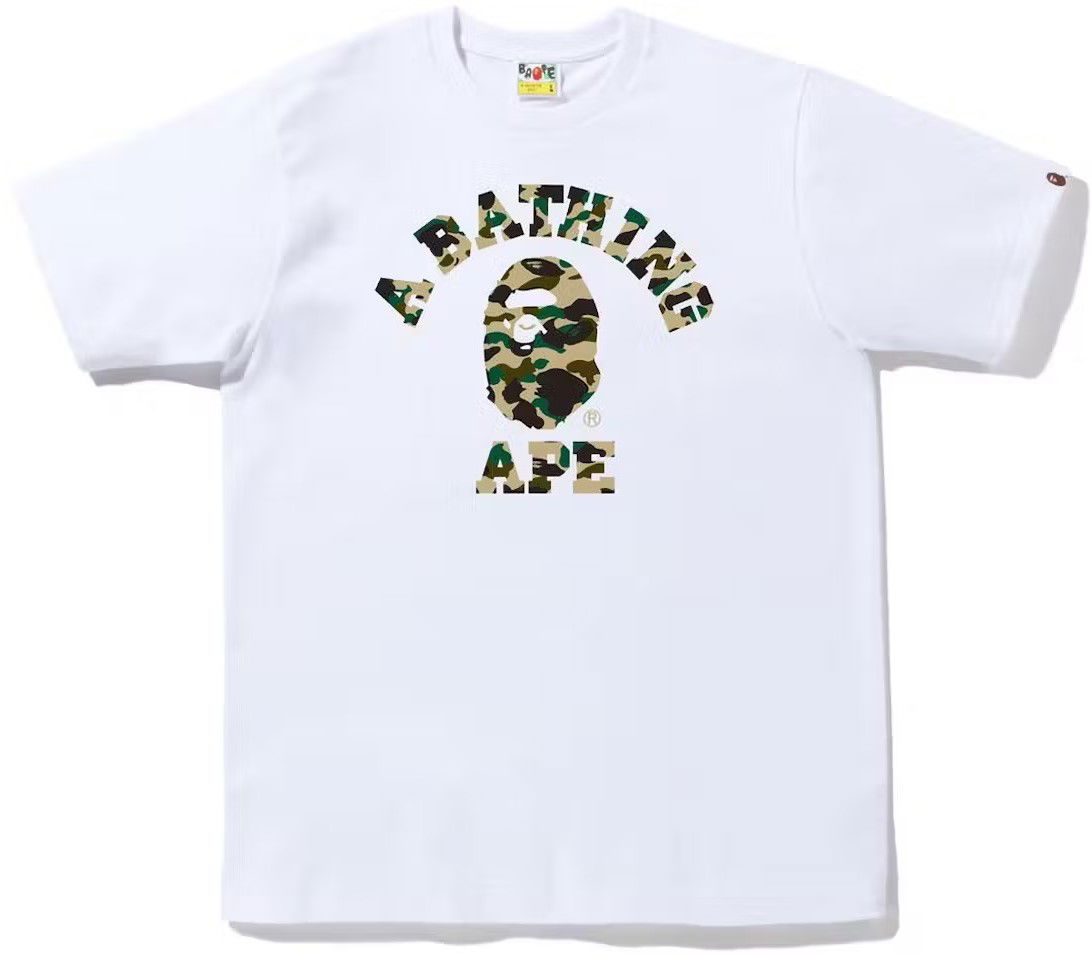 Тениска BAPE 1st Camo College Tee Бяло | 001TEH301009X, 0