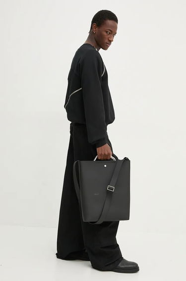 Суитчър HELIOT EMIL Asymmetric Zip Detail Sweatshirt Черно | HE.M.08.054.BLK01, 3