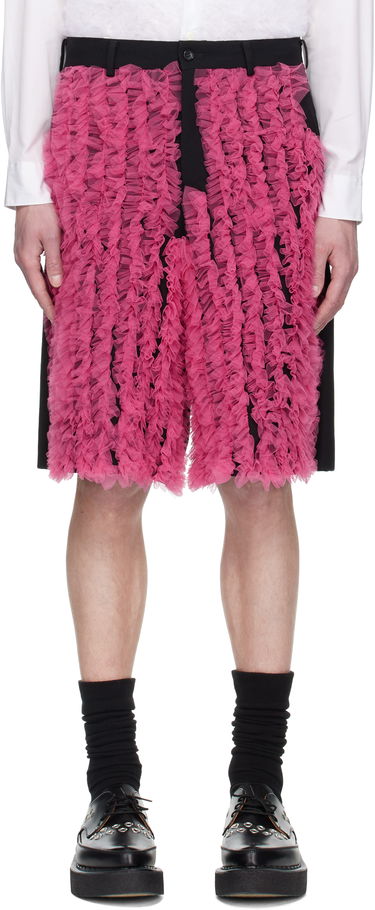 Къси панталони Comme des Garçons Comme des Garçons Homme Plus Gabardine and Tulle Shorts Розово | PO-P063-051, 0