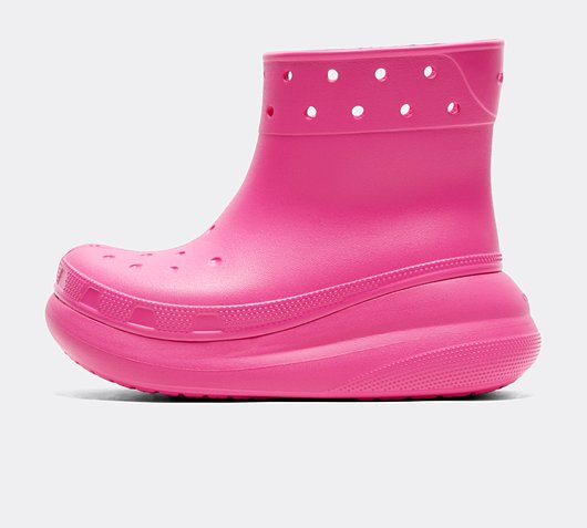 Кецове и обувки Crocs Classic Crush Rain Boot w Розово | 207946-6UB, 0