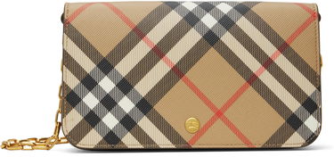 Чанта през рамо Burberry Burberry Chain Strap Wallet Бежово | 8095123, 0