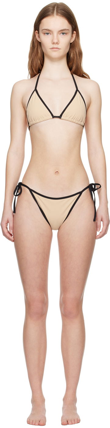 Бански TOTEME Tie Bikini Бежово | 241-WSW1028/WSW1029-FB0097