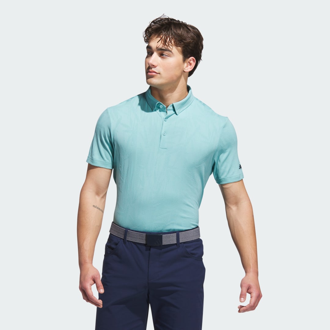 Поло тениска adidas Performance Go-to Textured Polo Shirt Тюркоазено | JL7891, 0