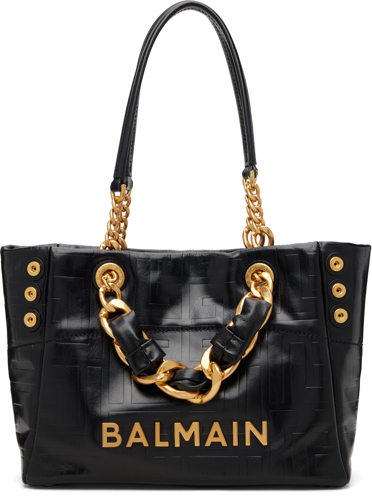 Голяма пазарска чанта Balmain Small 1945 Soft Tote Черно | GN1FD871LETF, 0