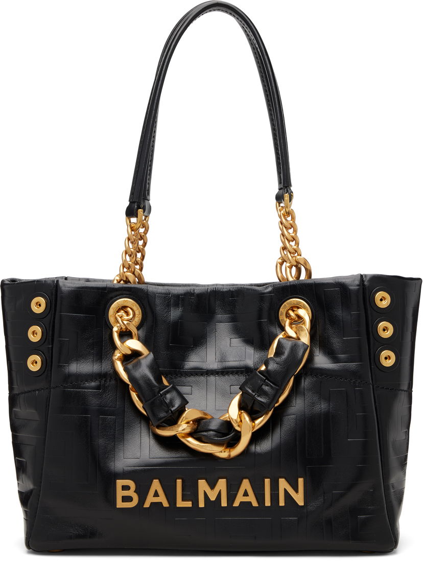 Голяма пазарска чанта Balmain Small 1945 Soft Tote Черно | GN1FD871LETF