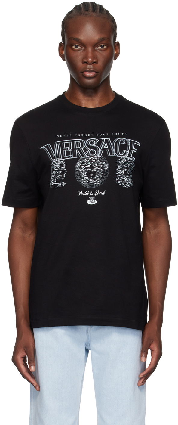 Тениска Versace Black 'The Evolution Of Medusa' T-Shirt Черно | 1013302_1A11408, 0