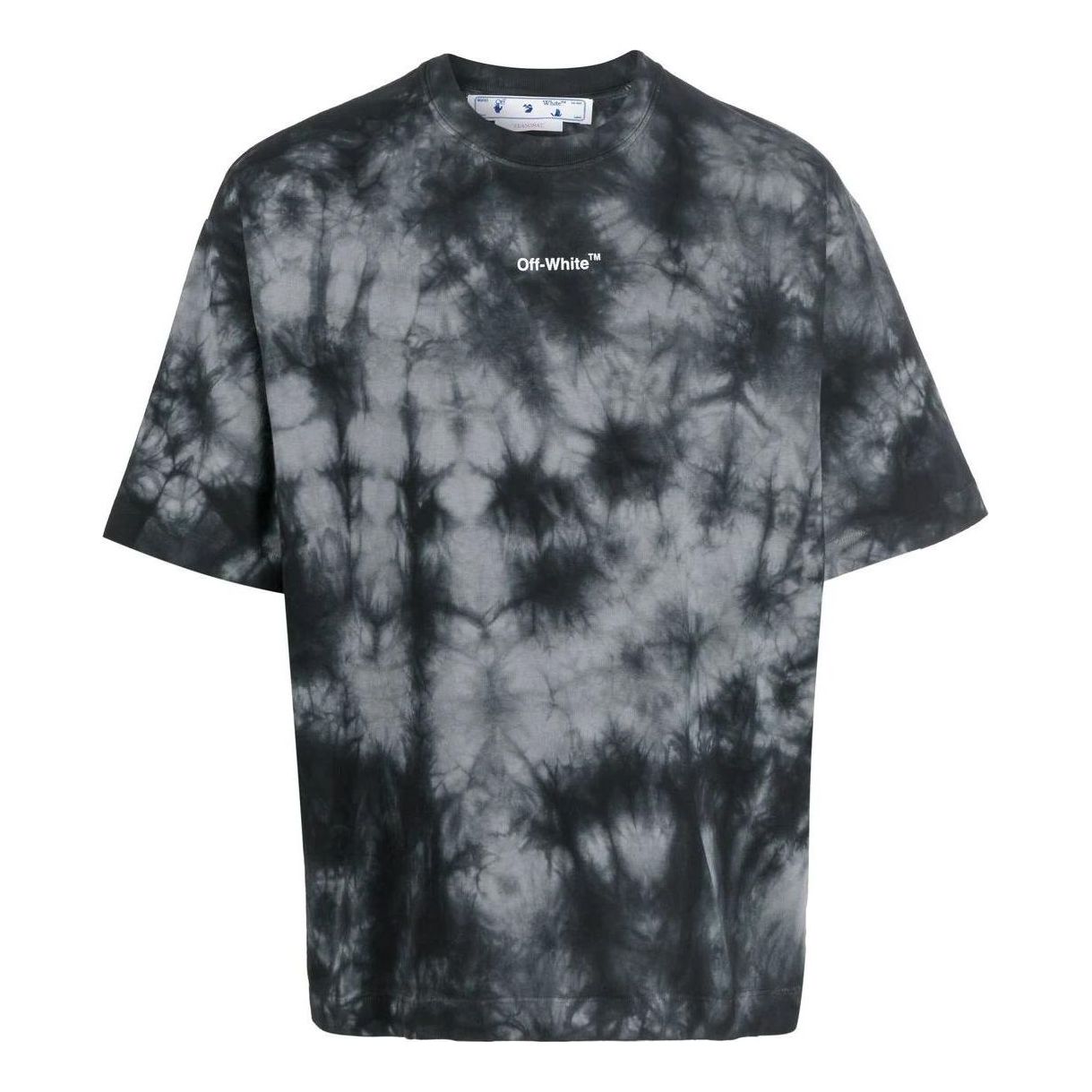 Тениска Off-White Off-White FW22 Tie Dye Logo Short Sleeve Loose Fit T-Shirt Черно | OMAA120F22JER0090701, 0