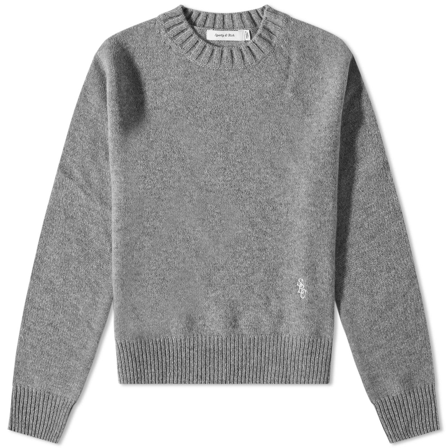 Пуловер Sporty & Rich Itzel Cashmere Crew Knit Сиво | CR731GY, 0