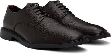 Кецове и обувки BOSS Hugo Grained Leather Derbys Кафяво | 50536212, 3
