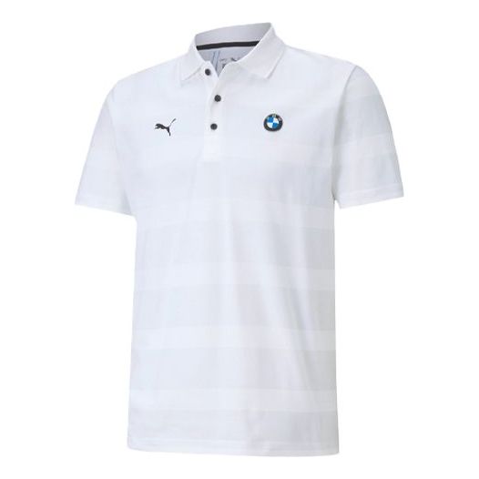Поло тениска Puma BMW Motorsport Striped Polo Бяло | 598005-02