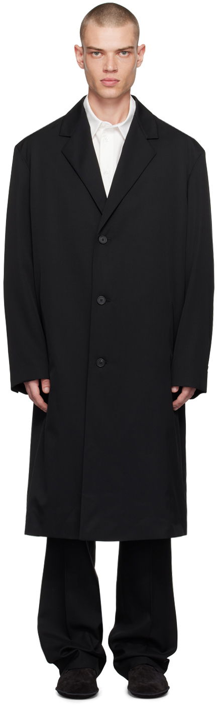 Палта The Row Black Argo Coat Черно | 649-W3039