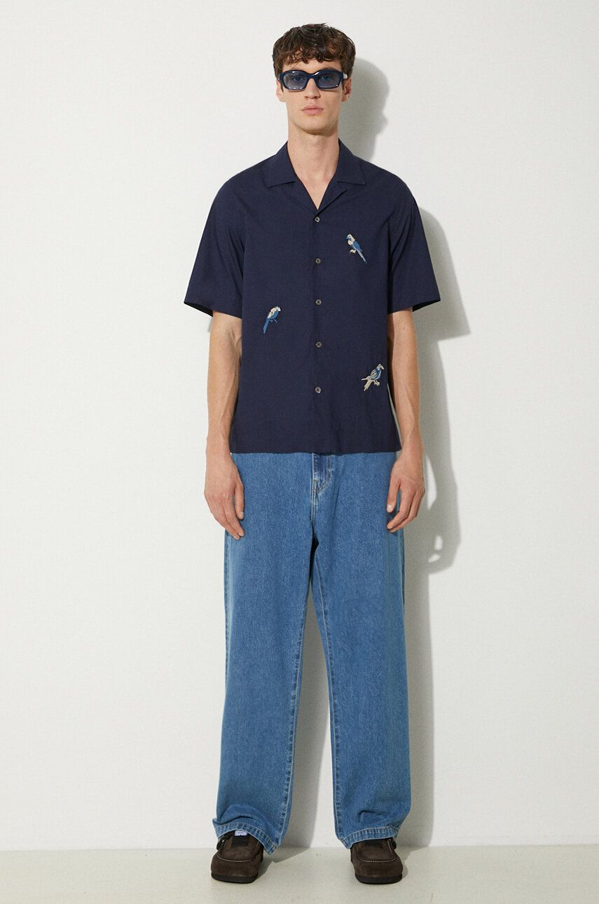 Риза Paul Smith Paul Smith Bird Embroidered Regular Fit Shirt Тъмно синьо | M1R.905UE.N01592, 1