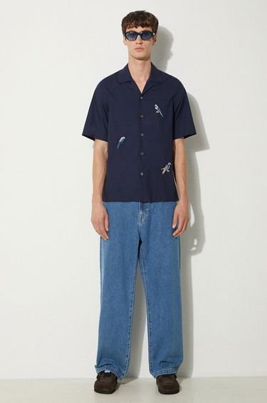 Риза Paul Smith Paul Smith Bird Embroidered Regular Fit Shirt Тъмно синьо | M1R.905UE.N01592, 1