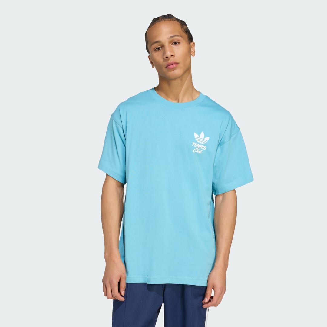 Тениска adidas Performance Adidas Tennis Club Oversized Tee Синьо | KF2582, 0