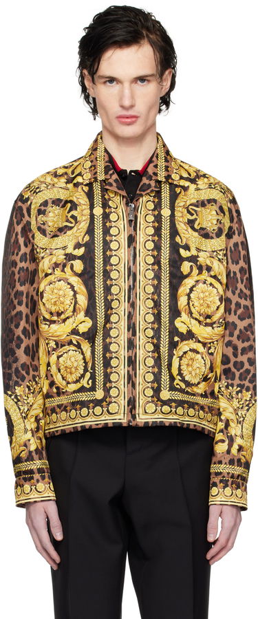 Яке Versace Wild Barocco Print Blouson Jacket Черно | 1016717_1A12366, 0