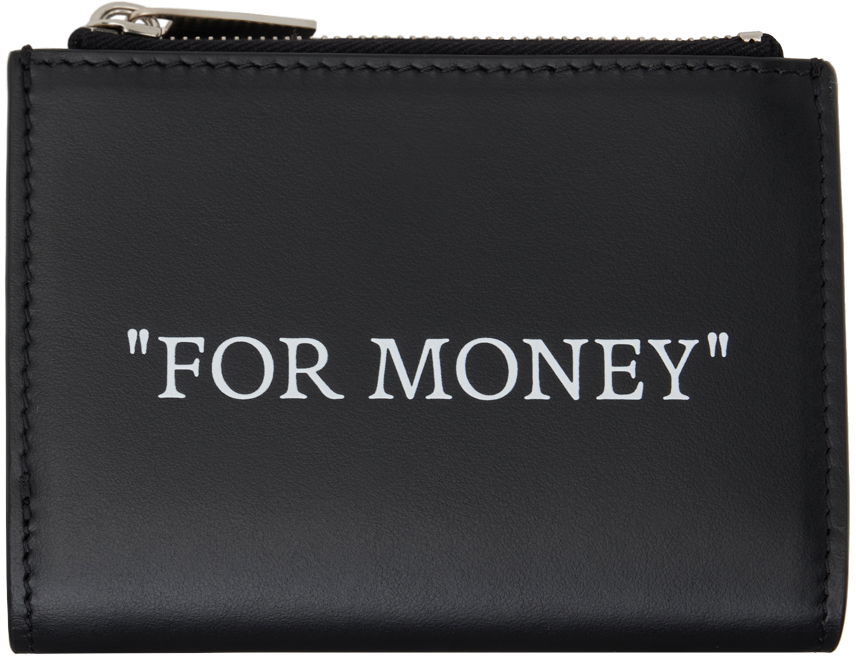 Портфейл Off-White Black Quote Zipped Wallet Черно | OWNC068C99LEA0011001, 0
